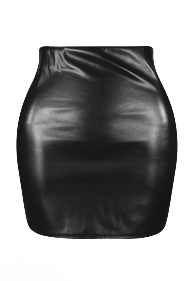 Kalie Faux Leather Mini Skirt - Image 3