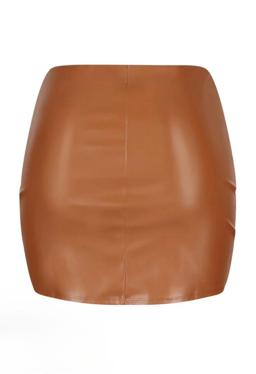 Kalie Faux Leather Mini Skirt - Image 2